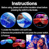 36pc Glow Sticks LED Light Up Glasses Glow in Dark Party Supplies
