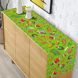 Merry Christmas Table Runner Christmas Xmas Winter Holiday Season Party Decorations Kitchen Fireplace Dining Room Home Decor (Green, 13" X 72")