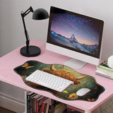 Large Extended Gaming Mouse Pad Xxl 31.5X15.75 In,Kawaii Aesthetic Mousepad,Laptop Keyboard And Mouse Mat For Women Office Gamer Girl Decor,Highland Cow Floral