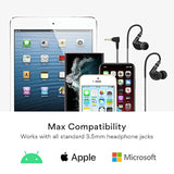 MEE audio M6 Sport Wired Earbuds, Noise Isolating In Ear Headphones, Sweatproo
