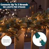 Clear Christmas String Lights Indoor,300(2X150) Mini Warm White Fairy Light,62.4Ft Lighting Decor For Patio Dorm Classro