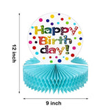 2-Piece Rainbow Honeycomb Centerpieces - Colorful Birthday Party Decorations