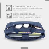 Voova Laptop Bag Case 17 17.3 Inch Computer Sleeve Messenger Bag with Shoulder Strap Expandable Waterproof Large Capacity Business Briefcase for Work Travel Fit 17-18” Laptop, Men Women, Blue