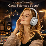 NC95 Hybrid Active Noise Cancelling Headphones with Knob Control, 120H Playtime Over Ear Headphones Wireless Bluetooth 6.0, App Control, Hi-Res
