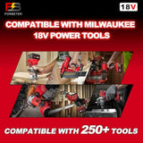 5.0Ah 18V Extended Battery Replacement for Milwaukee M18 Cordless Tools 2-Pack