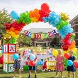 Back To School Balloon Arch Garland Kit Pencil Apple Foil Balloons Abc123 Favor Balloon Box For First Day Of School Kindergarten Welcome Back To School Classroom Party Pre K Graduation Decorations
