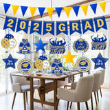 Graduation Decorations 2025 Blue Pre-Assembled Hanging Swirls 2025 Grad Banner Graduation Party Decorations 2025 For Classroom Home Party