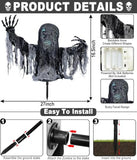 Talking Zombie Groundbreaker Halloween Animatronic with Red Eyes