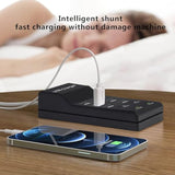 50W Usb Charging Station With 10-Port Family-Sized Smart Usb Ports For Multiple Devices - Smart Phone, Tablet, Laptop Computer - For Iphone 15/14/13 Black
