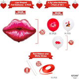 Big 30 Inch, Red Lips Balloons - Pack Of 36 | Huge 49 Inch Red Lipstic