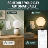 Smart Plug, Matter Compatible, Matter Hub Required, Easy Setup(Ffs:Frustration-Free Setup), Work With Alexa, Google Home, Apple Homekit(Siri)& Smartthings, 2.4 Ghz Wi-Fi Only (4 Pack)