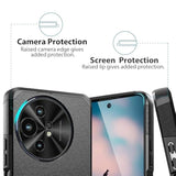 Compatible For Tcl 50 Xl 5G Case, Tcl 60 Xl Nxtpaper 5G Case, With Tempered Glass Screen Protector, Dual Layer Hybrid Magnetic Support Shockproof Heavy Duty Cover Phone Case (Black)