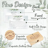 120 Pcs Advice And Wishes For The Mr And Mrs, Greenery Bridal Shower Advice Cards, Wedding Advice Cards For Bride And Groom Wood Box, Bridal Shower Games And Decorations