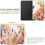 Mouse Pad Watercolor Floral Hummingbird Square Mousepad Desk Mat With Non Slip Rubber Base, Stitched Edge Mouse Mat Desk Pad For Work Game Office, 9.5X8 Inches