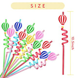 25 Hot Air Balloon Drinking Straws With 2 Pcs Straws Cleaning Brush For Birthday Party Supplies Favors Girl Baby Shower Decorations