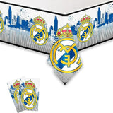 2Pack Real-Madrid Tablecloth Disposable Tablecover Birthday Party Supplies And Decorations For Kid Boy Baby Shower Tables 70"X42"
