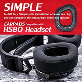 Hs80 Ear Pads Compatible With Hs80 Headset I Thicker Enhanced Memory Foam - More Breathable Comfort Micro Surface Texture Leather By