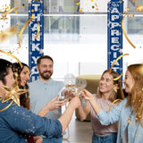 We Appreciate You Banner Decorations Thank You Door Banner Thank You For All You Do Backdrop For Teacher Employee Staff Doctors Nurse Poaster Volunteer Appreciation Week Party Porch Sign - Blue Silver