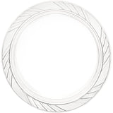 100 Clear 9 Inch Plastic Plates Set for Party BBQ Picnic Travel Events