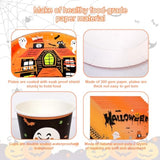 152pcs Halloween Party Plates Disposable Tableware Plates Napkins Cups Banner Serves 20