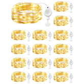 14 Pack Led Fairy Lights Battery Operated String Lights, 7Ft 20Led Waterproof Silver Wire String Lights, Firefly Starry