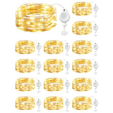 14 Pack Led Fairy Lights Battery Operated String Lights, 7Ft 20Led Waterproof Silver Wire String Lights, Firefly Starry