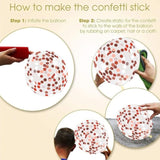 50-Pack Rose Gold Confetti Balloon Set with Metallic & White Balloons for Weddings and Parties