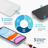 Sinjimoru Cell Phone Lanyard for Phone Case (2Packs), with Adjustable Phone Strap for Wrist Compatible with Key Holder & ID Card Holder. Sinji Strap Rainbow