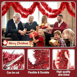 25 Feet Valentine'S Day Foil Fringe Garland Metallic Tassle Banner Wal