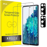 JETech Screen Protector for Samsung Galaxy S20 FE 6.5-Inch with Camera Lens Protector, Tempered Glass Film, Fingerprint ID Compatible, HD Clear, 2-Pack Each
