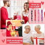 48 Pcs Valentines Day Pens Bulk Valentine'S Day Ballpoint Pens Retractable Heart Black Gel Ink For Wedding Party Exchange Gift Office Supplies