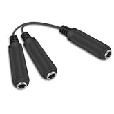 Guitar Y Cable 6.35mm Mono Female to Dual 6.35mm Mono Female 8 Inch