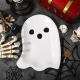 40Pcs Halloween Paper Plates Boo Ghost Pastel Disposable Dinner Plates Party Tableware