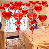 20 + 2 I Love You Balloons Helium Supported for Valentine's Day, Weddings & Birthdays