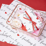 Funny Valentine'S Day Wrapping Paper Sheet - 6 Sheets I Fucking Love You Design Folded Flat For Wedding, Anniversary, Birthday, Party - 19.7 Inch X 27.5 Inch Per Sheet