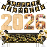2026 New Years Eve Party Kit with Numbers, Balloons, Banner, and Table Decor