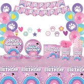 170Pcs Dollhouse Party Supplies For Kids First Birthday Cartoon Cat 1St 2Nd Party Decorations Paper Plates Napkins Paper Cups Tablecloth Balloons Banners For 24 Guests