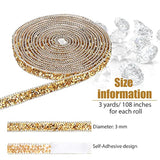 3 Yards Resin Rhinestone Ribbons Self Adhesive Diamond Ribbon Crystal