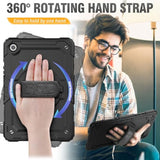 Case For Samsung Galaxy Tab A9+ Plus 11 Inch, Protective With Screen Protector/Hand Strap/Pen Holder, Sturdy Shockproof For Samsung A9 Plus Tablet Case Smx210 Smx216 Smx218 Black