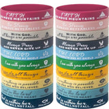 Bible Verses Bracelets Christmas Religious Silicone Bracelets Rubber Bible Verses Wristbands Inspirational Silicone Wristbands Stretch Unisex Wristbands For Men Women Teens Party