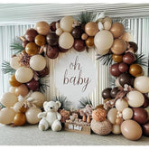 Brown Nude Balloon Arch Kit Double Stuffed Tan Beige Coffee Garland for Fall Party