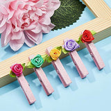 300 Pieces Mini Ribbon Roses For Crafts Artificial Fabric Flowers With