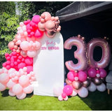 50Pcs 12 Inch Chrome Pink Balloons For Girls Princess Theme Party Supplies - Deep Light Pink Balloons For Birthday, Baby Shower Decorations