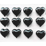 10pcs Black Heart Foil Balloons – 18" Mylar Balloons for Weddings, Showers & Party Decor