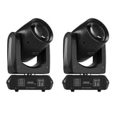 160W Moving Head Dj Lights, 18-Facet Prism Stage Lighting With 12 Gobos & 15 Colors, Dmx Sound Activated Led Beam Spot For Wedding, Bar, Party, Club, Stage Show (1Pack=2Pcs)