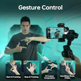 ZHIYUN Smooth 5S AI Pro Gimbal Stabilizer for Smartphone 3-Axis Phone Gimbal with AI Tracker, Magnetic/Built-in Fill Light, Storage Bag, iPhone Stabilizer for Video Recording Filming Vlogging