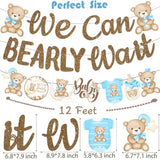 We Can Bearly Wait Banners Bear Baby Shower Banner Teddy Bear Baby Shower Decorations 3Pcs We Can Bearly Wait Baby Shower Decorations For Boy Bear Birthday Party Supplies