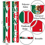 Viva Mexico Front Door Banner Mexican Independence Day Decoration September 16Th Party Hanging Sign Indoor Outdoor Supply