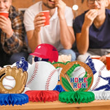 Baseball Party Supplies:Baseball-Themed Honeycomb Centerpiece For Baseball Birthday & Gameday Celebrations - Essential Decorations & Favors