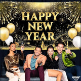 Xtralarge Happy New Year Banner 72x44in 2026 Party Backdrop